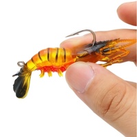 Nouvelle Leurre Souple Réaliste en Forme de Crevette Bionique de 90mm et 7.7g avec Hameçon à Œufs et Couteau, Idéal pour la Pêche en Eau Douce et Salée