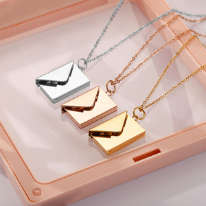 Colgantes de Acero Inoxidable Grabables DIY con Letras de Amor Populares en Europa y América, Collares de Sobres <span class=keywords><strong>para</strong></span> Parejas y Mejores Amigos - Product Image 3
