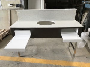 맞춤형 스타일 호텔 욕실 공급 업체 화장대 캐비닛 2 개의 서랍이있는 현대적인 디자인 - Product Image 2