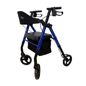 Aluminium duurzame opvouwbare rollator winkelwagentje opvouwbare rollator handige loophulp - Product Image 3