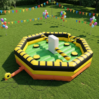 Machine gonflable interactive mécanique Wipeout en PVC pour adultes, avec défi de jeu mécanique, à vendre