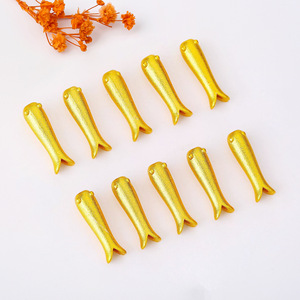 Gold Plated Carp Shape Jewelry Findings For <b>Bracelet</b> Making DIY Accessories <b>Copper</b> Material 8 Pieces - Product Image 4