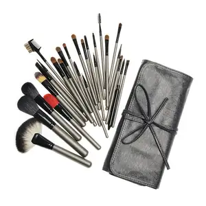 New 2 wooden handle makeup brush Make-up tool set wholesale Price Easy Operation for beginner animal hair brushes