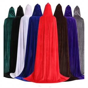 Capa <span class=keywords><strong>de</strong></span> terciopelo con capucha, conjunto <span class=keywords><strong>de</strong></span> traje <span class=keywords><strong>de</strong></span> vampiro para adultos para hombres, mujeres, niños, disfraz <span class=keywords><strong>de</strong></span> Halloween para celebraciones <span class=keywords><strong>de</strong></span> fiesta para niños, inspirado en <span class=keywords><strong>Anime</strong></span> - Product Image 2