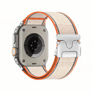 สายนาฬิกาไนลอนแบบปรับได้สำหรับ Apple IWatch Ultra 49 มม. 41 42 45 40 44 สายรัดข้อมือแบบผ้าพร้อมตัวล็อคโลหะแบบปลดเร็ว - Product Image 5