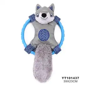 Rubber Plush Tossing Fetching Tugging Interactive Freshen Pet Dog Toys
