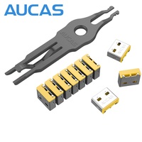 Bloqueador DE DATOS DE Internet de alta calidad Puerto USB Rj45 Bloqueo seguro con clave de desbloqueo Casillero de mensajes confidenciales