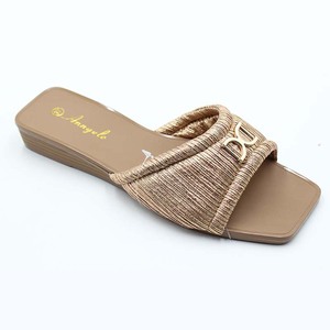 Nouvelles sandales compensées pour femme, talons bas d'été, bout ouvert, style décontracté, chaussures à enfiler pour femme - Product Image 1