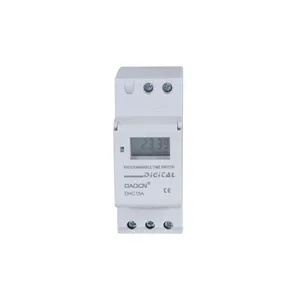 In stock low MOQ DHC15A LCD 16 on/off program din rail mounting digital electrical timer time switch
