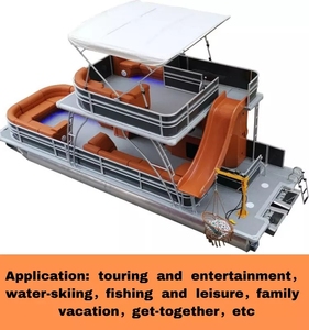 2025 Triton 30ft modelo de lujo barco de aluminio completamente ensamblado pontón de dos pisos listo para derrapar al por mayor - Product Image 3