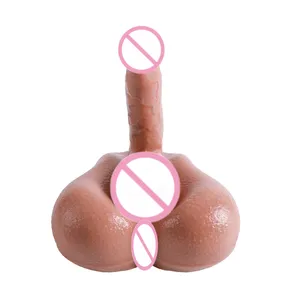 Low Price Silicone Big Dildo Half Body Doll Realistic Anal Real Male Torso With Dildo Masturbators Adult Sex Toys For Woman