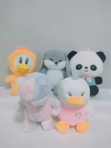 Mainan boneka hewan domba lucu, mainan lembut lucu untuk hadiah pesta ulang tahun anak-anak