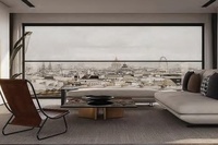 NUOXIN Design moderne personnalisé automatique glissière verticale double vitrage aluminium lève-vitre électrique