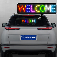 Pantalla de coche interactiva LED Flexible programable por aplicación portátil 2025, pantalla de publicidad de vídeo de uso interior y exterior Digital suave