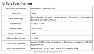 30 000 contractions musculaires en 30 minutes Technologie électromagnétique haute intensité <span class=keywords><strong>Appareil</strong></span> de rééducation du plancher pelvien - Product Image 4