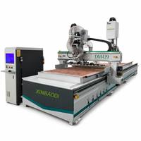 Centro de mecanizado CNC de 12 cuchillas con cambio de herramienta tipo línea para paneles de puertas, router de anidamiento CNC, corte CNC de paneles de puertas personalizados, para muebles de madera, CE
