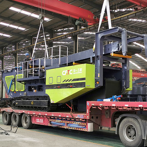Concasseur à percussion mobile 100T pour pierre artificielle, équipement sur chenilles pour usine de traitement des déchets de construction et de béton - Product Image 1