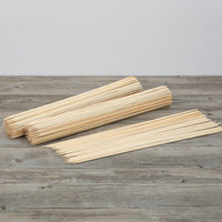 Brochettes de barbecue en bambou naturel de qualité alimentaire, pointues, biodégradables, portables, pour grillades au charbon de bois, fabriquées en Chine
