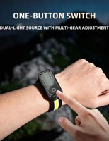 Nouvelle lampe frontale LED rechargeable 2026, lampe de poignet, éclairage avant et arrière pour vélo, lampe de travail extérieure avec fonction mètre ruban pour sac à dos