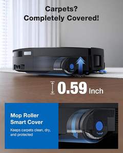 หุ่นยนต์ดูดฝุ่นอัจฉริยะ Ecovacs X12 Pro Omicyclone รุ่นปี 2026 พร้อมระบบทำความสะอาดตัวเองอัตโนมัติ LDS แบบไร้สาย สำหรับดูดฝุ่นและถูพื้น - Product Image 4