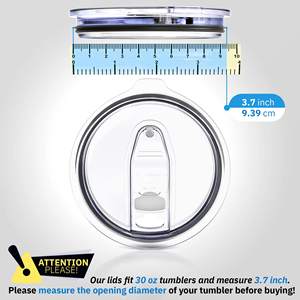 ฝาเปลี่ยนสำหรับแก้ว Yety lids เช่นฝา yety เส้นผ่านศูนย์กลาง3.7นิ้วสำหรับ30ออนซ์ - Product Image 2