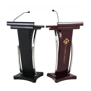Bục giảng bằng gỗ chắc chắn có thể điều chỉnh, tích hợp micro, dành cho lớp học & hội nghị, bàn phát thanh đa phương tiện cho trường học - Product Image 3