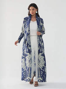 Femmes 2025 Abaya Miyake Toga plissé Trench Coat respirant Polyester vêtements islamiques en gros robe musulmane - Product Image 2