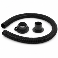 Kit de tuyau de rigging hors-bord de 2 pouces et 5 pieds, protection de câble de moteur marin, tube ondulé en PVC avec brides résistantes aux UV
