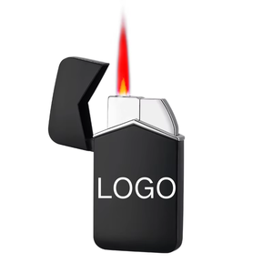 Briquet à gaz coupe-vent DEBANG avec impression de logo personnalisé, coffret cadeau d'affaires, alliage de zinc, design moderne pour fumer des cigarettes - Product Image 1
