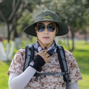 Men's <b>Summer</b> Bucket <b>Hat</b> Breathable Sun Protection Outdoor Fishing Hiking Beach Cap Adjustable Head Circumference - Product Image 1