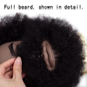 Tête <span class=keywords><strong>de</strong></span> mannequin <span class=keywords><strong>africain</strong></span> <span class=keywords><strong>de</strong></span> 6 pouces avec barbe, cheveux humains 100% bouclés afro pour la formation des barbiers et la pratique du tressage <span class=keywords><strong>de</strong></span> coiffures - Product Image 3