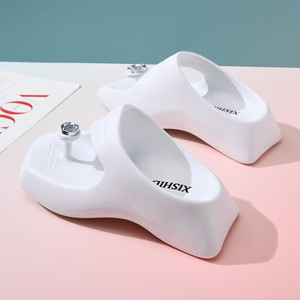 Guru – tongs à plateforme pour femmes, sandales d'été blanches à bout carré en EVA, chaussures de plage antidérapantes et respirantes - Product Image 3