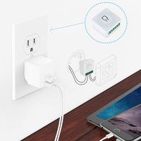 Mini Interrupteur Intelligent Tuya WiFi+RF433mhz 16A, Commutateur à Commande Bidirectionnelle, Disjoncteur Intelligent, Contrôle Smart Life, Compatible avec Alexa Google Home Alice