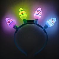 Bandeaux lumineux en plastique avec oreilles de lapin LED, accessoires de cheveux lumineux pour femmes et filles, Halloween