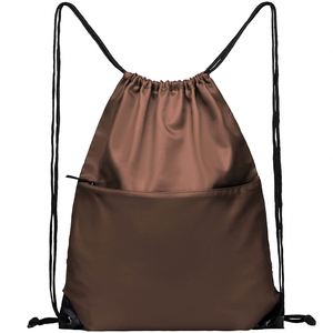 Customized Promotional Wholesale Brown <b>Large</b> Capacity Personalized Fitness Drawstring <b>Bags</b> - Product Image 2