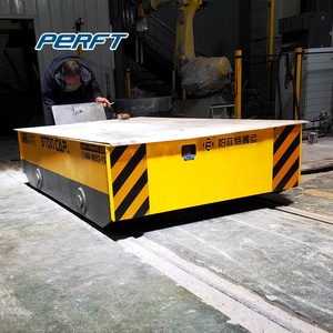 Vagón Plano Ferroviario Industrial a Batería para Desplazamiento y Movimiento de Mercancías, Carro de Transferencia para Manejo de Materiales - Product Image 1