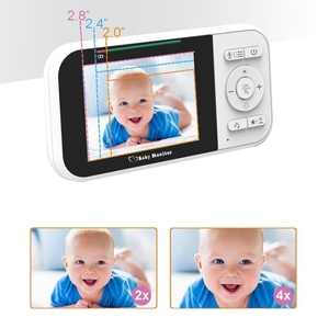 Moniteur vidéo pour bébé de 2.8 pouces avec <span class=keywords><strong>caméra</strong></span> Audio intelligent Interphone à 2 voies Vision nocturne Berceuses Alarme de température Moniteur pour bébé - Product Image 4