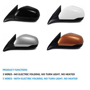 Remplacement de rétroviseur latéral compatible avec HONDA <span class=keywords><strong>XR</strong></span>-V VEZEL RU1 RU5 2015-2020, rétroviseur de voiture, sans clignotant, 3/5 fils - Product Image 2