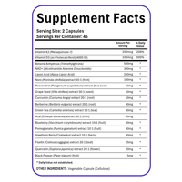 Capsules de Resvératrol, Berbérine, Fisétine, Quercétine et NAD+ sans OGM, sans gluten, végétariennes, fabriquées par Richtek Wholesale Manufacturer
