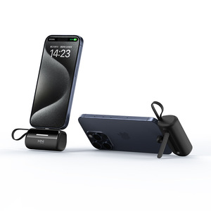 New Promotional Gift Portable Charger OEM 5000mAh Tail Plug-in Power Bank Pocket Size Portable Backup Charger 21700 Battery Pack