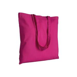 Bolsas de Mano Personalizables, Bolsa de Compras de Algodón Color Fucsia, Asas Largas, Reciclable, para Negocios, Impresión Serigráfica, Hecho en Italia - Product Image 1