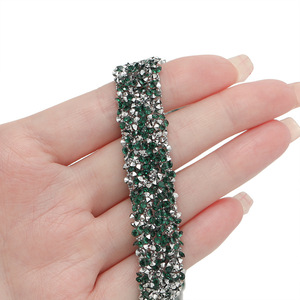 Tiras de diamantes de imitación con diseño de ondas, adhesivas de resina, para ropa, zapatos, bolsos y accesorios, formas mixtas, parte trasera plana - Product Image 4
