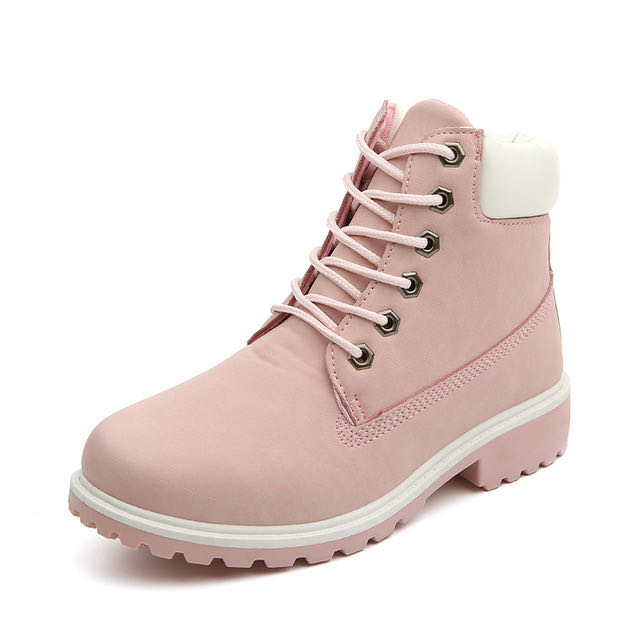 Botas rosa pastel con casquillo de acero – Inngenieras