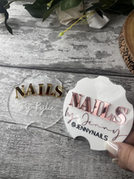 Plaque à ongles en forme de coeur à paillettes en marbre 3mm accessoire photo acrylique pour affichage et support pour photos de publicité d'ongles
