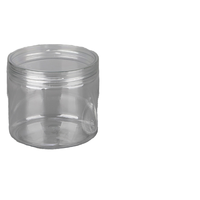 Bocaux en plastique PET transparent sans BPA couvercles à vis noirs conteneurs vides rechargeables pour soins de la peau crème pour les yeux cosmétiques aliments jouets