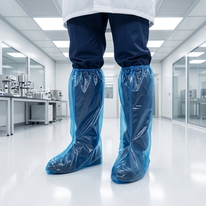 Protetores Descartáveis Antiestáticos Impermeáveis de Plástico Não Tecido para Botas e Sapatos - Product Image 1