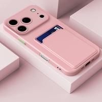 Étui portefeuille en silicone pour iPhone 17Air 16E 15 14 13 Pro Max Plus Fente pour porte-cartes Couverture arrière Accessoires de protection Couverture