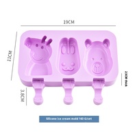 Moule à crème glacée en silicone durable pour adultes et enfants en stock plateau à glaçons Popsicle de qualité alimentaire pour crème glacée maison
