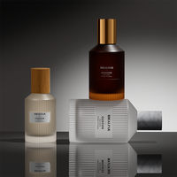 Flacon de parfum en verre personnalisé 30ml 50ml 100ml, cylindre côtelé, vaporisateur à fine brume, flacon pompe pour emballage de parfum et cosmétiques