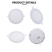Plafonnier LED encastré ultra fin rond carré Ce Rohs Emc pour la maison et le bureau 6w 12w 18w 24w
